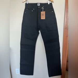 Tellason Men's Size 30 Fredy Wide Leg Black Denim Jeans Kaihara